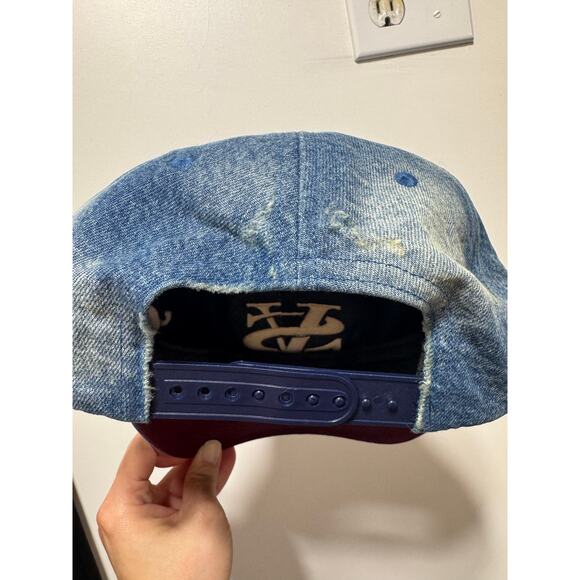 Vintage Souls VS Women’s Baseball Hat in Distressed Rinse Denim Wash